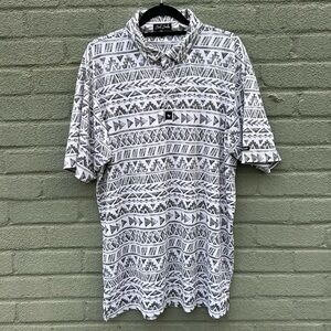 Bad Birdie Core Performance Polo Golf Shirt Size XXL Geometric Aztec Lightweight